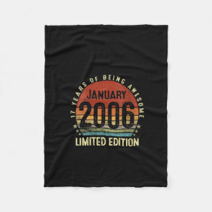 Womens 17 Year Old 17th Birthday Gift Awesome Sinc Fleece Blanket