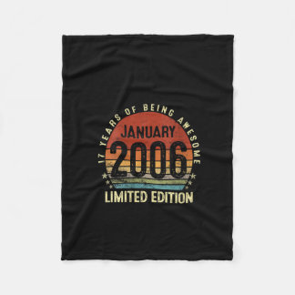 Womens 17 Year Old 17th Birthday Gift Awesome Sinc Fleece Blanket