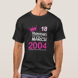 Womens 18Th Birthday Tee Pink Princesses Are Born