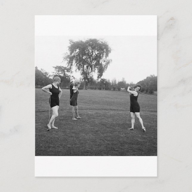 Women's 1920s Golf Fashion Postcard (Front)