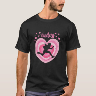 Womens 19 Year Old Cute American Football Birthday T-Shirt