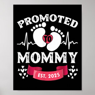 Womens 1st Time Mum Est 2025 New First Mummy Mothe Poster