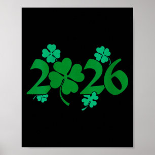 Womens 2026 Shamrock St Patricks Celebration Lucky Poster