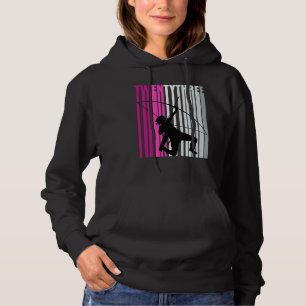 Womens 23rd Archery Birthday Archer Queen Bow Arro Hoodie