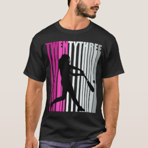 Womens 23rd Baseball Birthday Softball Queen Base  T-Shirt