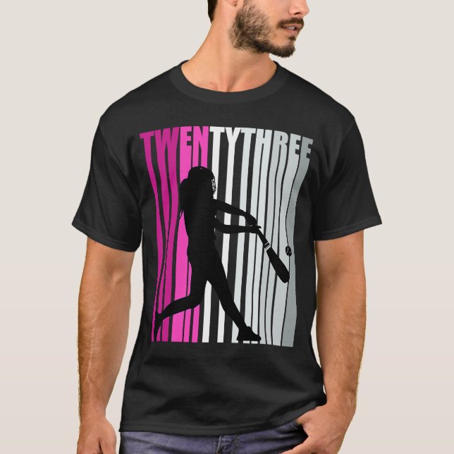 Womens 23rd Baseball Birthday Softball Queen Base  T-Shirt (Front)