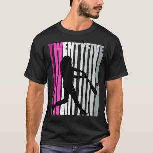 Womens 25th Baseball Birthday Softball Queen Base  T-Shirt