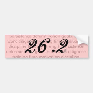 Womens 26.2 marathon bumper sticker