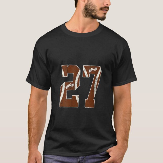 Womens 27th Birthday Football Lovers Bdy Boy 27 Ye T-Shirt (Front)