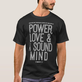 Womens 2 Timothy 17 Bible Verse Power Love Sound M T-Shirt