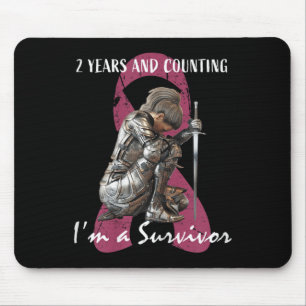 Womens 2 Years Cancer Free Pink Breast Cancer Surv Mouse Mat