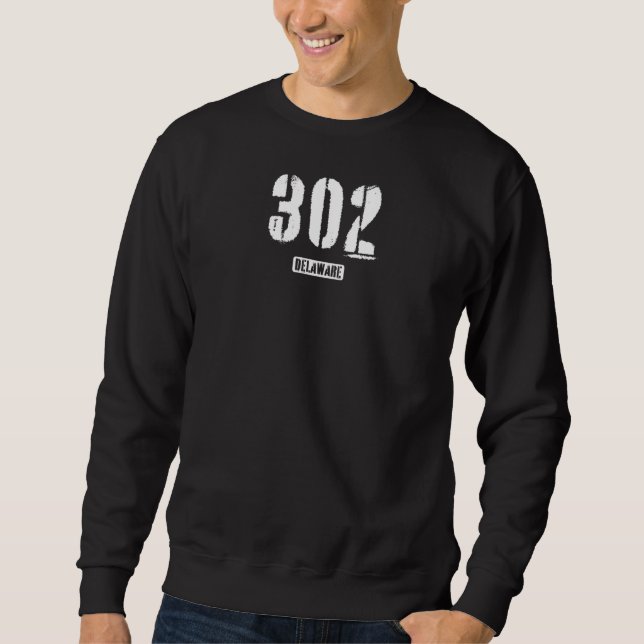 Womens 302 Delaware Rough Stencil Design Premium_5 Sweatshirt (Front)