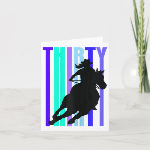 Womens 30th Birthday Womens Horse Riding Lovers Ro Card