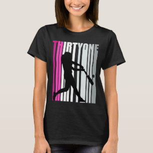 Womens 31st Baseball Birthday Softball Queen Base  T-Shirt