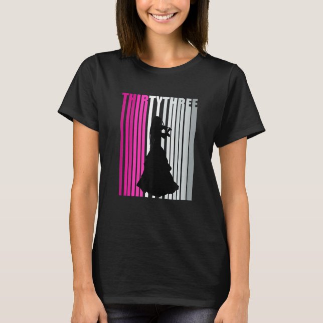 Womens 33rd Violin Player Birthday Bday Violinist  T-Shirt (Front)