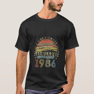 Womens 37Th Birthday Gift Awesome Since January 19 T-Shirt