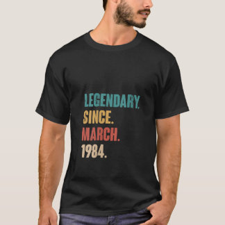 Womens 39 Years Old Vintage 1984 Birthday March 39 T-Shirt