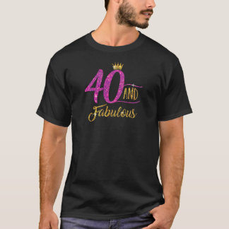 Womens 40 Years Old 40 & Fabulous Since 1982 40th T-Shirt