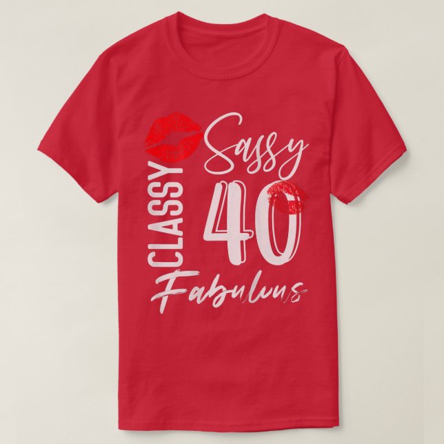 Womens 40 Years Old Gifts 40 & Fabulous Since 1982 T-Shirt (Design Front)