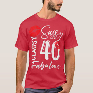 Womens 40 Years Old Gifts 40 & Fabulous Since 1982 T-Shirt