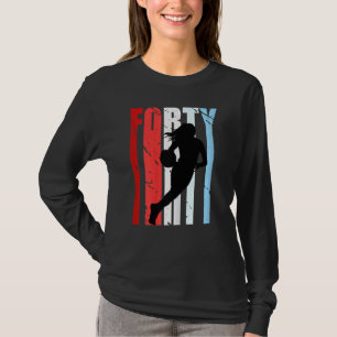 Womens 40th Basketball Birthday Womens Retro Vinta T-Shirt