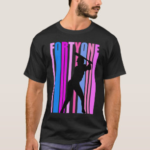 Womens 41st Baseball Birthday Softball Sports Girl T-Shirt