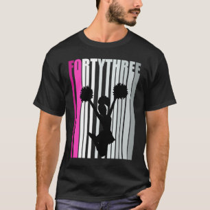 Womens 43rd Cheerleading Birthday Cheerleader Quee T-Shirt