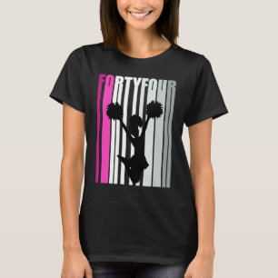 Womens 44th Cheerleading Birthday Cheerleader Quee T-Shirt