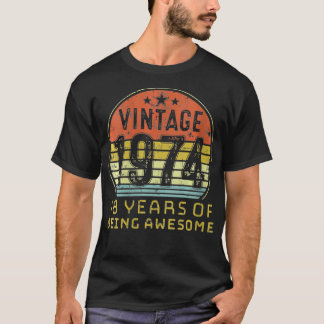 Womens 48 Year Old Birthday Vintage 1974 48th Birt T-Shirt