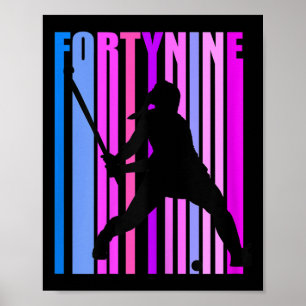 Womens 49th Birthday Field Hockey Player Sports Gi Poster