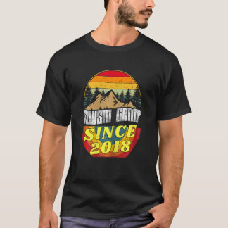 Womens 4th Birthday Saying Cousin Camp Sinc 2018 C T-Shirt