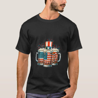 Womens 4Th Of July Craft Beer American Flag Usa Fi T-Shirt