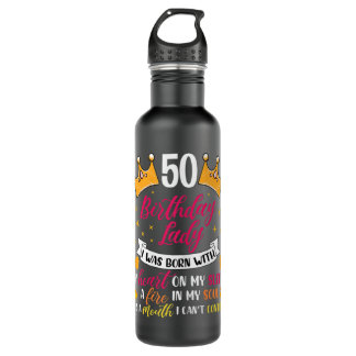 Womens 50th birthday lady gift 50 years old woman 710 ml water bottle