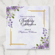 Women's 50th Birthday Party Floral Classic Elegant