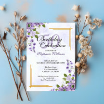 Women's 50th Birthday Party Floral Classic Elegant