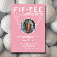 Women's 50th Birthday Party Golf Theme Photo Pink
