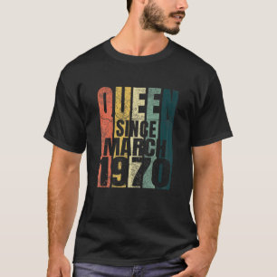 Womens 51St Birthday Gifts Quarantined Queen Since T-Shirt