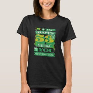 Womens 53rd Birthday Jamaican Flag 53 Year Old Bir T-Shirt