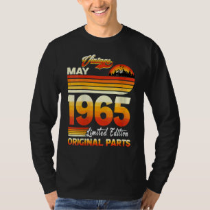 Womens 57 Year Old Retro Vintage May 1965 57th T-Shirt