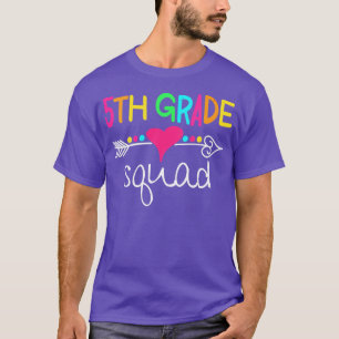 Womens 5th Grade Squad Fifth Teacher Student Team T-Shirt