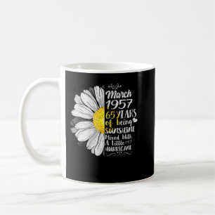 Womens 65 Year Old Born In March 1957 65th Birthda Coffee Mug