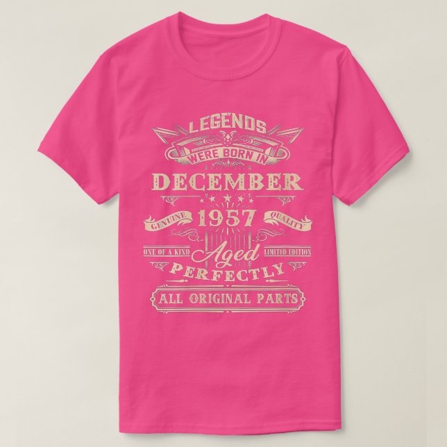 Womens 65th Birthday Gift For Legends Born Decembe T-Shirt (Design Front)