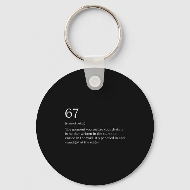 Womens 67 Definition Meme V-neck  Key Ring (Front)