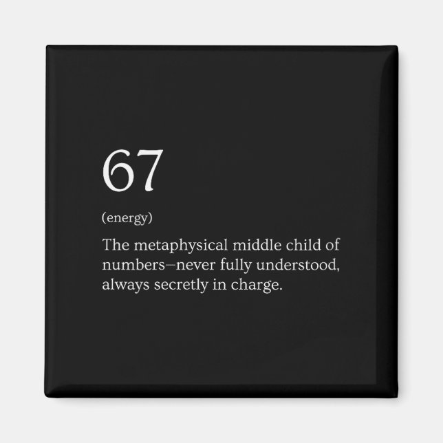 Womens 67 Definition Meme V-neck  Magnet (Front)