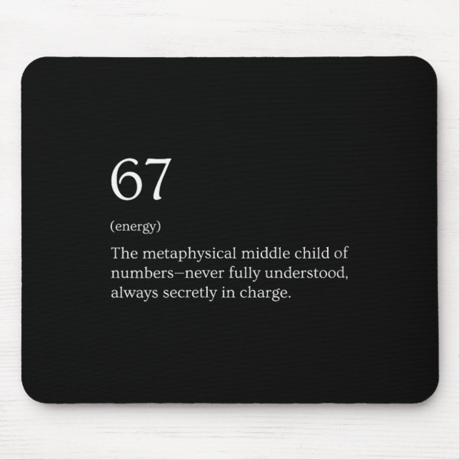 Womens 67 Definition Meme V-neck  Mouse Mat (Front)