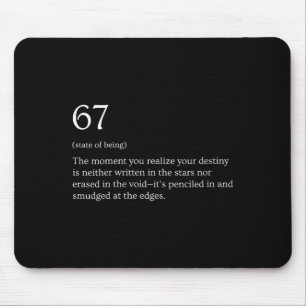 Womens 67 Definition Meme V-neck Mouse Mat