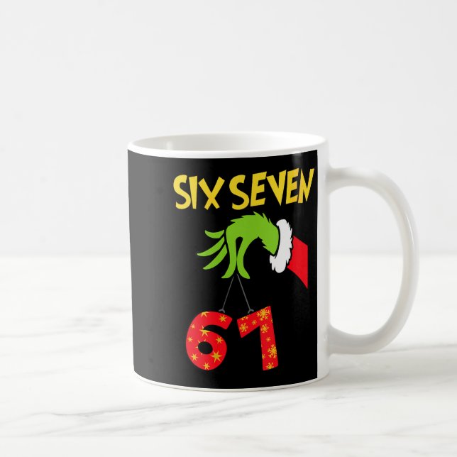Womens 6 7 Six Seven Gen Z Alpha Meme Slang Holida Coffee Mug (Right)