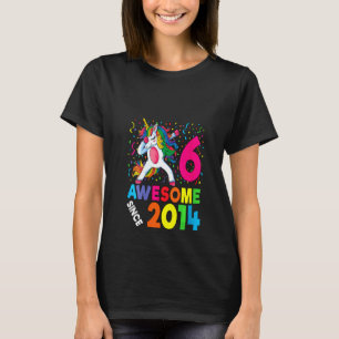 Womens 6th Birthday Dabbing Unicorn Party For 6 Y T-Shirt