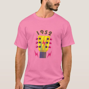 Womens 70 Years Old Guitar Classic 1952 For Guitar T-Shirt