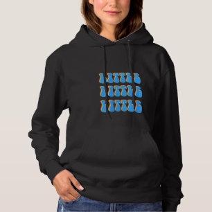 Womens 70s 80s Retro Little Sorority Reveal Family Hoodie